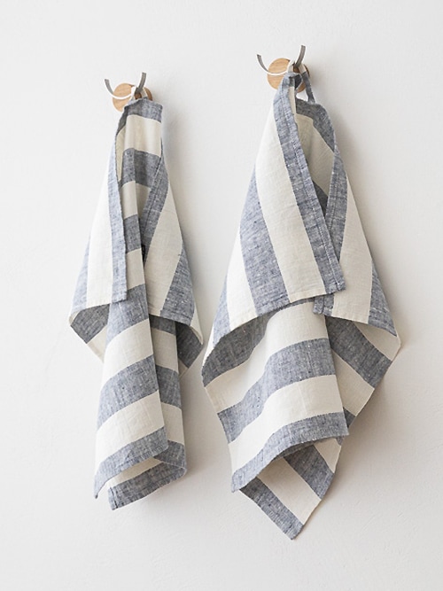 LinenMe リネン ハンドタオル Indigo Philippe 46×65