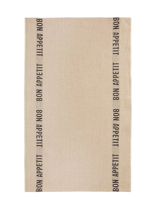CHARVET EDITIONS ティータオル BON APPETIT lin×noir  45×75